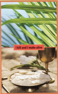 The March 24, 2013, Concordia Publishing House copyrighted bulletin cover refers to Deuteronomy 32:39 from the copyrighted English Standard Version and uses photos copyrighted by iStockphoto.com and Jill Fromer/istockphoto.com.