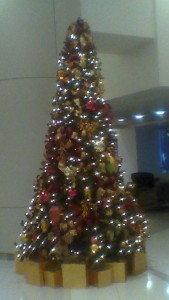 This tree at the Texas Children's Hospital - Pavilion for Women, with its empty but beautiful boxes for no one in particular, was one that prompted the reflection for Pastor Galler's sermon on Christmas Day 2013.