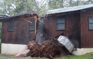 Nearly every room in a donated Sunday School building was damaged when a red oak tree fell over on the building during a 2008 storm. Insurance proceeds from the destruction of the building and the storm’s damage to other buildings paid for repairs to those buildings and went into savings, some of which were used for the 2012 sanctuary remodeling.