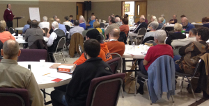 Four people from Pilgrim were among dozens atending the 2015 Circuit #14 Retreat presented by The Rev. James Otte. (Photo: Rev. David Bergman.)